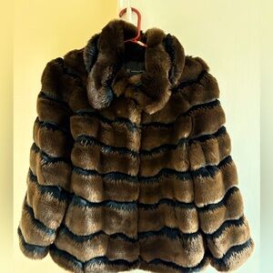 INC FAUX FUR JACKET